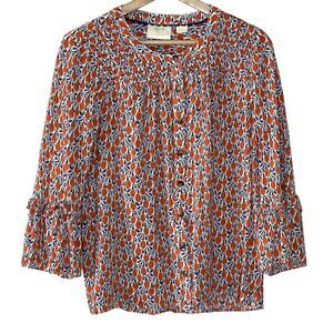 MAEVE BY ANTHROPOLOGIE  MULTICOLOR‎  ALL OVER PRINT  TOP SIZE S